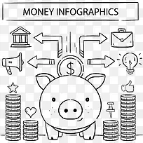 手账小猪存钱罐-空若网 手账小猪存钱罐-空若网