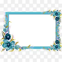 蓝色花纹边框-空若网 蓝色花纹边框-空若网