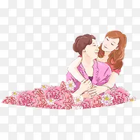 有爱孝心母女手绘-空若网 有爱孝心母女手绘-空若网