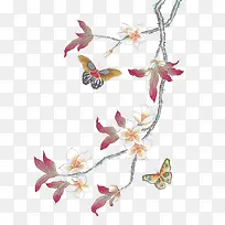 水墨画树枝蝴蝶医院-空若网 水墨画树枝蝴蝶医院-空若网