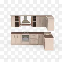 米色厨房台面组合-空若网 米色厨房台面组合-空若网