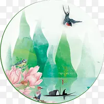 春季山水风景装饰-空若网 春季山水风景装饰-空若网