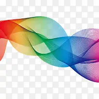 矢量彩色曲线装饰图案-空若网 矢量彩色曲线装饰图案-空若网