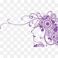 紫色潮流女性头像-空若网 紫色潮流女性头像-空若网