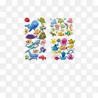 海洋动物矢量图-空若网 海洋动物矢量图-空若网