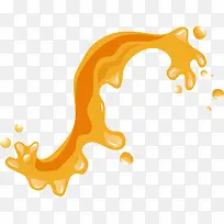 黄色果汁液体手绘-空若网 黄色果汁液体手绘-空若网