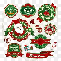 圣诞元素标签素材-空若网 圣诞元素标签素材-空若网