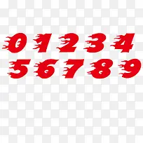 红色阿拉伯数字-空若网 红色阿拉伯数字-空若网