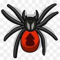 对称的橘色卡通蜘蛛-空若网 对称的橘色卡通蜘蛛-空若网