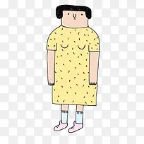 卡通插画趣味女孩-空若网 卡通插画趣味女孩-空若网