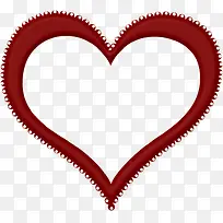 红色绣花爱心-空若网 红色绣花爱心-空若网