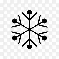 黑色对称雪花装饰图标-空若网 黑色对称雪花装饰图标-空若网