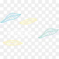 彩色树叶漂浮-空若网 彩色树叶漂浮-空若网