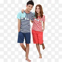 夏日情侣睡衣效果摄影图-空若网 夏日情侣睡衣效果摄影图-空若网