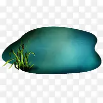 手绘池塘小草-空若网 手绘池塘小草-空若网