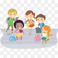 卡通学生素材-空若网 卡通学生素材-空若网