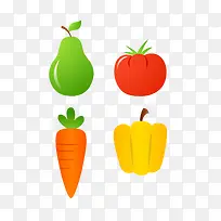 矢量彩色水果与蔬菜-空若网 矢量彩色水果与蔬菜-空若网