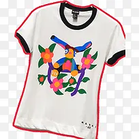 白色印花T恤-空若网 白色印花T恤-空若网