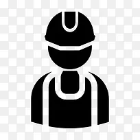 修理工人剪影图标-空若网 修理工人剪影图标-空若网