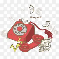 卡通电话矢量图-空若网 卡通电话矢量图-空若网