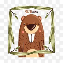 卡通可爱的森林动物免抠素材-空若网 卡通可爱的森林动物免抠素材-空若网