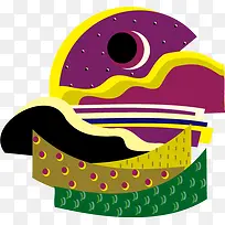 彩色农庄风景插画矢量-空若网 彩色农庄风景插画矢量-空若网