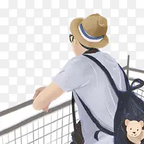 创意手绘潮男出游-空若网 创意手绘潮男出游-空若网