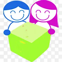 手绘可爱人物包装盒-空若网 手绘可爱人物包装盒-空若网