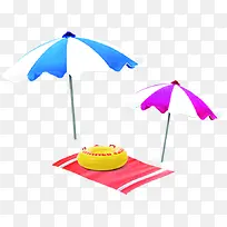 摄影手绘夏日沙滩遮阳伞-空若网 摄影手绘夏日沙滩遮阳伞-空若网