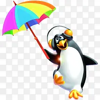 摄影手绘卡通企鹅雨伞-空若网 摄影手绘卡通企鹅雨伞-空若网