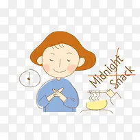 矢量不吃宵夜素材-空若网 矢量不吃宵夜素材-空若网