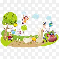 卡通手绘家庭-空若网 卡通手绘家庭-空若网