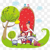 卡通手绘家庭-空若网 卡通手绘家庭-空若网