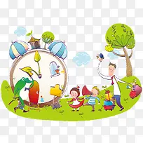 卡通手绘家庭-空若网 卡通手绘家庭-空若网