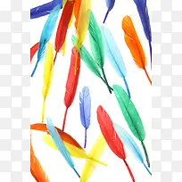 彩色羽毛背景-空若网 彩色羽毛背景-空若网