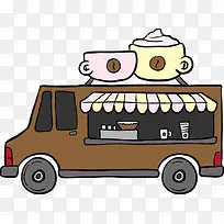 卡通手绘快餐车-空若网 卡通手绘快餐车-空若网