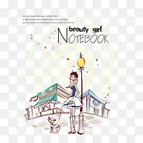 韩式美女购物插画-空若网 韩式美女购物插画-空若网