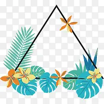 三角形芭蕉叶边框-空若网 三角形芭蕉叶边框-空若网