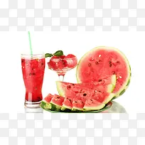 西瓜平面西瓜汁摄影-空若网 西瓜平面西瓜汁摄影-空若网