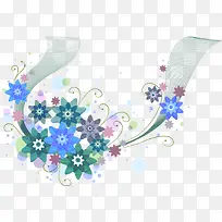 树枝花朵植物矢量装饰图-空若网 树枝花朵植物矢量装饰图-空若网