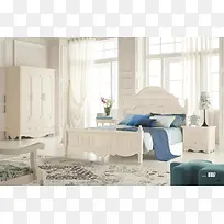 白色简约床上用品-空若网 白色简约床上用品-空若网