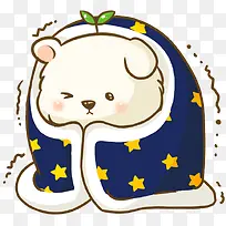 裹着杯子发抖的小熊贴纸-空若网 裹着杯子发抖的小熊贴纸-空若网