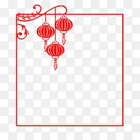 红色灯笼边框-空若网 红色灯笼边框-空若网