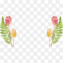 水彩花朵标题框-空若网 水彩花朵标题框-空若网