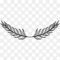 手绘羽毛标题框-空若网 手绘羽毛标题框-空若网