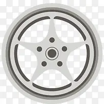 五角星连接的车轮轮毂-空若网 五角星连接的车轮轮毂-空若网