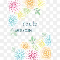 矢量手绘抽象彩色卡片-空若网 矢量手绘抽象彩色卡片-空若网