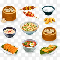 美味食物设计矢量素材-空若网 美味食物设计矢量素材-空若网