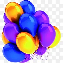 一束彩色气球-空若网 一束彩色气球-空若网