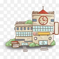 手绘钟表建筑创意-空若网 手绘钟表建筑创意-空若网